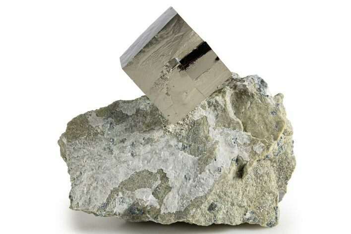 Natural Pyrite Cube In Rock - Navajun, Spain #322144